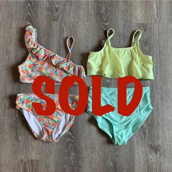SOLD: Mini Boden / Gap Kids / Lot of 2 Swimsuits Bikinis - Picture 1 of 7